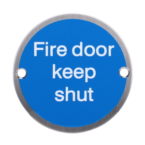 ASEC Metal `Fire Door Keep Shut` Sign